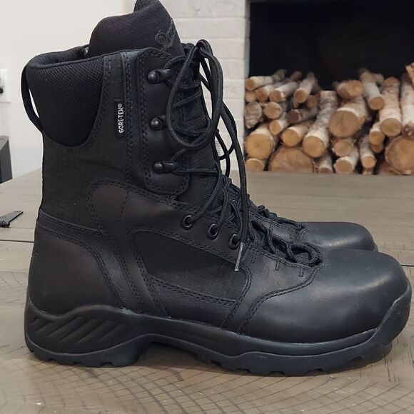 Danner Kinetic Side Zip 8” Black Leather Gore-Tex Combat Boots Sz 10